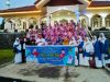 Wali Kota Pagar Alam Ludi Oliansyah, didampingi Wakil Wali Kota Pagar Alam Hj. Bertha dan Ketua TP PKK Kota Pagar Alam Hera Parianti Ludi, melepas keberangkatan rombongan jamaah Badan Kontak Majelis Taklim (BKMT) Kota Pagar Alam.