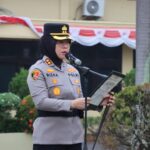 Apel Perdana, Kapolres Ogan Ilir AKBP Rizka Aprianti .SH.,S.I.K.,MH.Tekankan Disiplin, Profesionalisme, dan Pelayanan Prima