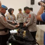 Personel Polsek Muara Kuang Ikuti Pengecekan Senjata Api Dinas Dipimpin Kapolres Ogan Ilir
