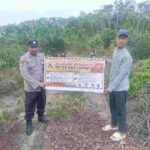 Antisipasi Karhutla, Personel Polsek Muara Kuang Rutin Sosialisasikan Larangan Membakar Hutan dan Lahan