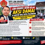 LSM GRANSI Akan Gelar Aksi Damai di Kantor Wali Kota Palembang, Soroti Pelayanan dan Anggaran RSUD BARI