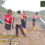 Tim Gabungan Padamkan Karhutla di Sungai Pinang, Api Masih Sisakan Asap