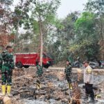 Personel Polsek Muara Kuang dan BKO TNI AD Laksanakan Patroli Antisipasi Karhutla