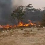 Diduga Lokasi Penyimpanan BBM Terbakar di Kawasan Soekarno-Hatta Palembang