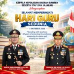 Polda Banten Ucapkan Selamat Hari Guru Sedunia 2026