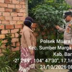 Dukung Swasembada Pangan Nasional, Bhabinkamtibmas Polsek Muara Telang Aiptu Wisnu Wijaya, Ajak Warga Desa Sri Tiga Kec. Muara Telang Kembangkan Pekarangan Produktif