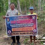 Bhabinkamtibmas Polsek Talang Kelapa Imbau Warga Sungai Rengit Cegah Karhutla