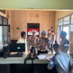 Kapolsek Muara Kuang Hadiri Pengecekan Senjata Api Inventaris oleh Propam Polda Sumsel